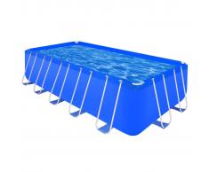 vidaXL Piscina Rectangular Con Marco De Acero Sobre El Suelo 540X270X122 cm
