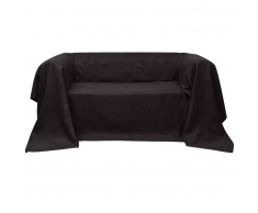 vidaXL Funda marrón para sofá de micro-gamuza, 140 x 210 cm