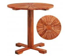vidaXL Mesa para terraza bistró madera maciza de acacia 70x70 cm