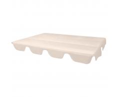 vidaXL Dosel de reemplazo para columpio de jardín 226x186 cm beige