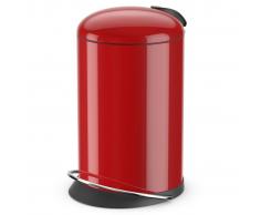 Hailo Cubo de basura con pedal TopDesign tamaño M 13 L rojo 0516-530