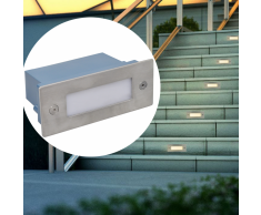 vidaXL Foco LED empotrable para escaleras 44 x 111 56 mm