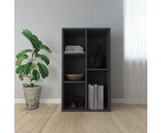 vidaXL Estantería/Aparador aglomerado gris 45x25x80 cm