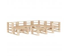 vidaXL Juego de muebles de palés para jardín 8 piezas de madera