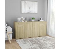 vidaXL Aparador de aglomerado color roble Sonoma 160x36x75 cm