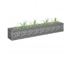 vidaXL Jardinera de gaviones de acero galvanizado 180x30x30 cm