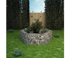 vidaXL Jardinera hexagonal de gaviones 160x140x50 cm