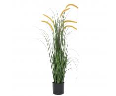 vidaXL Planta de hierba artificial con espadaña 110 cm