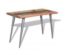 vidaXL Mesa de comedor madera maciza reciclada 120x60x76 cm