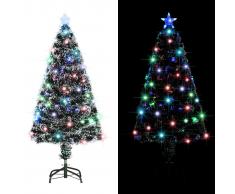 vidaXL Árbol de Navidad artificial con soporte/LED 120 cm 135 ramas