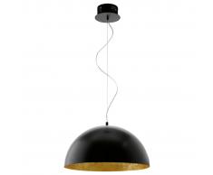 EGLO Lámpara colgante de techo LED, blanca y negra, Gaetano 94228