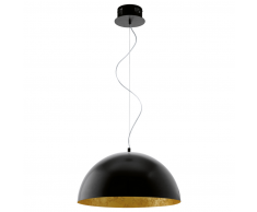 EGLO Lámpara colgante de techo LED, blanca y negra, Gaetano 94228