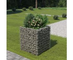 vidaXL Jardinera de gaviones de acero 90x90x100 cm