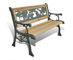 vidaXL Banco de jardín para niños de madera 84 cm