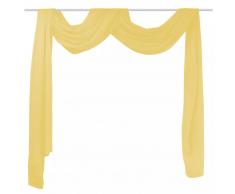 vidaXL Cortina de gasa 140x600 cm amarilla