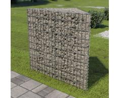 vidaXL Jardinera de gaviones de acero galvanizado 75x75x100 cm