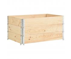 vidaXL Caja de palés 3 unidades madera maciza de pino 80x120 cm