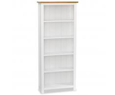 vidaXL Estantería 5 niveles de madera maciza de roble 60x22,5x140 cm