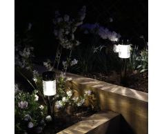 Luxform Lámpara solar de jardín LED Macon 12 piezas