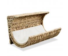 vidaXL Cama para gato con cojín de jacinto de agua 37x20x20 cm