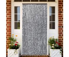 vidaXL Cortina mosquitera de chenilla marrón y beige 100x220 cm
