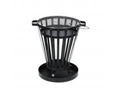 PURLINE Brasero exterior de leña o carbón vegetal con parrilla de barbacoa EFP
