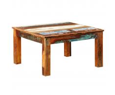 vidaXL Mesa de centro cuadrada de madera reciclada