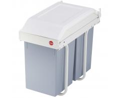 Hailo Papelera de armario Multi-Box Duo tamaño L 2x14 L crema 3659-001