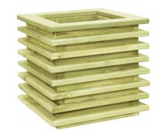 vidaXL Macetero de madera de pino impregnada 50x50x40 cm