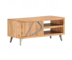 vidaXL Mesa de centro de madera maciza de acacia 90x45x40cm