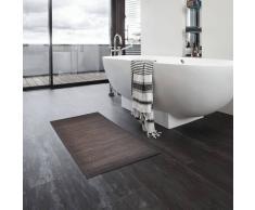 vidaXL Alfombrilla de baño 2 unidades de bambú marrón oscuro 60x90 cm