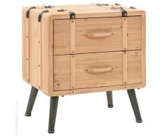 vidaXL Mesita de noche madera maciza de abeto 50x35x57 cm