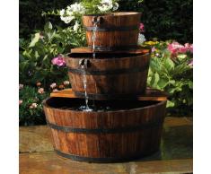 Ubbink Fuente de Cascada de Jardín Conjunto de 3 Barriles de Madera
