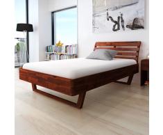 vidaXL Estructura de cama de madera maciza de acacia 140x200 cm