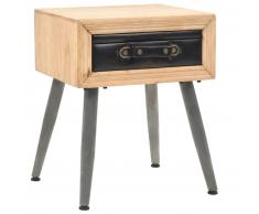 vidaXL Mesita de noche de madera maciza de abeto 43x38x50 cm