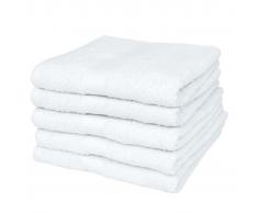 vidaXL Toallas de ducha de hotel 25 uds algodón 400 gsm 70x140 blancas