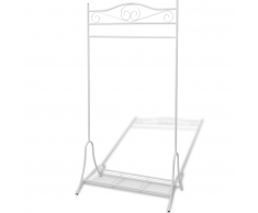 vidaXL Armario de Ropa Decorativo y Práctico Estructura Acero Blanco