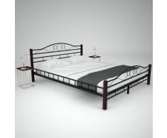 vidaXL Cama de metal con colchón de espuma viscoelástica 160x200 cm