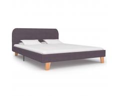 vidaXL Estructura de cama de tela gris topo 140x200 cm