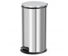 Hailo Cubo de basura con pedal Pure tamaño L 25 L acero inoxidable 0530-010