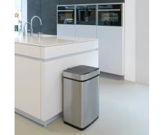Trebs Cubo de basura con sensor 50 L acero inoxidable 99359