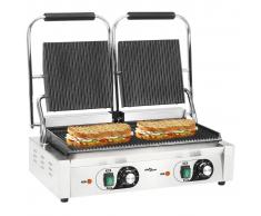 vidaXL Grill parrilla estriada doble 3600 W 58x41x19 cm