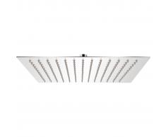 vidaXL Cabezal de ducha cuadrado efecto lluvia acero inoxidable 30x30