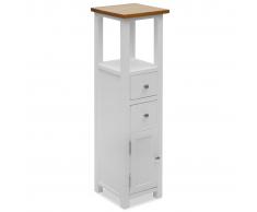 vidaXL Cajonera sinfonier de madera maciza de roble 26x26x94 cm