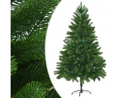 vidaXL Árbol artificial de Navidad con hojas realistas 180 cm verde