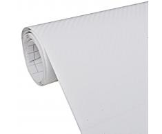 vidaXL Película De Coche Vinilo De Fibra De Carbon 3D Blanco 152 x 200cm