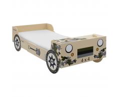 vidaXL Cama con forma de coche todoterreno niños 90x200 cm camuflaje