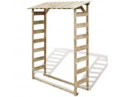 vidaXL Caseta para leña 150x44x176 cm madera de pino impregnada