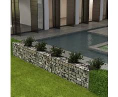 vidaXL Cesta de muro de gaviones acero galvanizado 300x30x50 cm