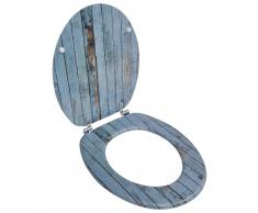 Douceur dInt/érieur Interior Suavidad 6STO085BL MDF Asiento de Inodoro Blue Ocean 47 x 37 x 5 cm